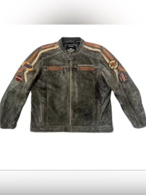 Harley-Davidson Boulevard Distressed Leather Riding Jacket (Men’s)